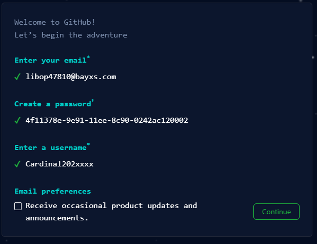 GitHub accept or deny promoitional offers